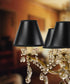 3x6x5 Black Parchment Gold-Lined Chandelier Candle Clip Lampshade - Perfect for chandeliers, foyer lights, and wall