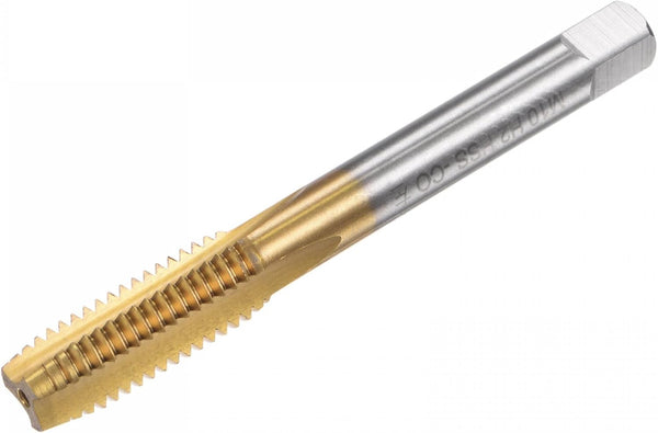 uxcell Straight Flute Taps, M10 x 1.5 Metric Left Hand Titanium Coated M35 Cobalt Tapping Tool
