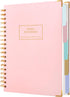 Hardcover Spiral Notebook with Tabs, 7"x10" Large Spiral Lined Journals for Women, 240 Pages College Ruled, 5 Subject,