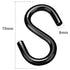 Shappy S Hooks Heavy Duty, Max 441 Lbs Black S Hooks for Hanging Plants, Kitchen Utensils, Clothes (4 Pieces)