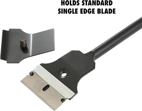 25500 11.5" OEMTOOLS Razor Blade Scraper Tool With Extended Sure-Grip Handle, Glass, Paint, Sticker Scraper