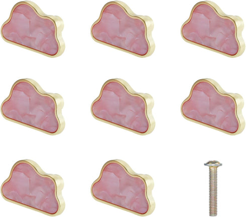 8PCS Cloud Shaped Dresser Knobs Zinc Alloy Kitchen Cabinet for Drawer, Cupboard,