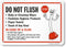 SmartSign 7" x 10" 'Do Not Flush - Baby Wipes/Feminine Hygiene Products/Paper