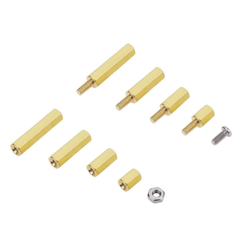 M2.5 Male Female Hex Brass Spacer Standoff Screw Nut Assortment Kit, 180Pcs