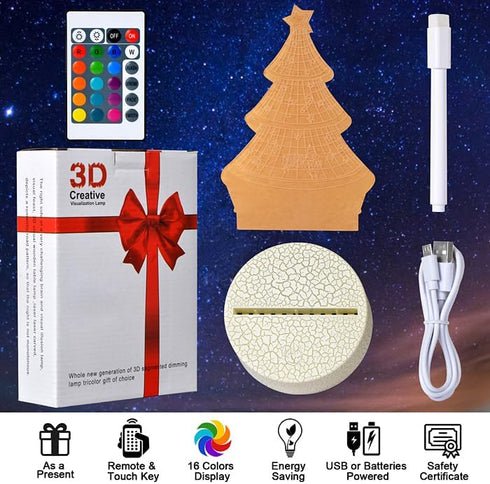 TEMYFIVE 16 Christmas Tree Night Light for Kids, Christmas Night Light, Christmas Dcor LED Night Lights with Colours