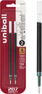 uniball Refill for Gel 207 Impact Rt Roller Ball Pens, Black Ink, Bold Conical Tip, 2/pack