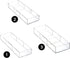 Peohud 2 Pack Acrylic Drawer Organizer Tray, 6/3 Section Clear Makeup Tray for Drawer, Office Desk Supplies