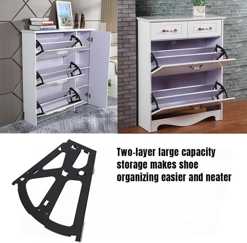 2 Shoe Cabinet Hinge, Layers Shoe Cabinet Flip Frame Shoe Rack Hinges Flip Drawer Hinge Hardware Parts for Shoe