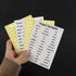 MEI YI TIAN 4 Sheets Black White Budget Monthly Tab Stickers for A6 Budgeting Binder Pockets