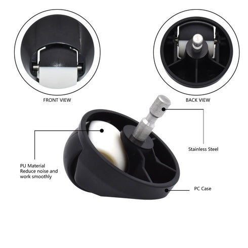 Neutop Replacement Front Wheel Caster Ball Assembly Compatible with All iRobot Roomba 500, 600, 700, 800, 900, e, i, & j Series Robot Vacuums, 2-Pack.