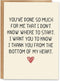 ATTLVV Thank You Card, Appreciation Card, Heartfelt Thank You Gift with Kraft Envelope