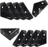 Zorfeter 10Pcs 38mm 38mm x Black Corner Brace Brackets, Metal Triangle Corner Shelf, Cold Rolled Steel Support Bracket