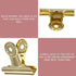 Gold Bull Hinge Paper Clips, Coideal 10 Pack, 2 Inch Stainless Steel Large Metal Binder Clips for Office Supplies