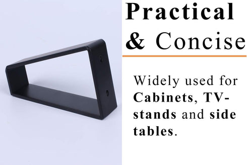 Osring 6 Inch 4pcs, Trapezoid Furniture Legs Solid Steel Furniture Hairpin Leg for Side Table, TV Stand and Cabinet