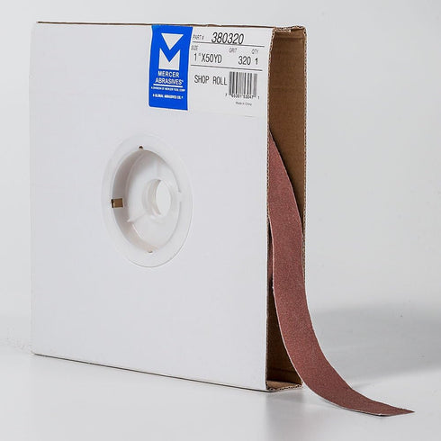Mercer Industries 1" x 50 yards Shop Roll, 320 Grit