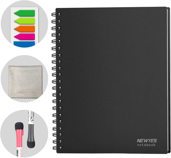 NEWYES Whiteboard Notebook, Erasable Meeting Notebook, Dry Erase White Board for Meeting, A4