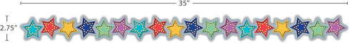 Teacher Created Resources (3495) Marquee Stars Die-Cut Border Trim