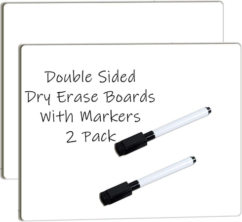 Dry Erase White Board for Student: 2-Pack Personal Whiteboard Lapboard for Kids, White Lapboard for Individual and School Supply by ZazzyKid