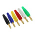 Qingdinu 40 4mm Pcs Plugs Gold Plated Musical Speaker Cable Wire Pin Banana Plug Connectors Socket Red Black Blue Green