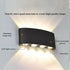 Nachukan 8W 4000K, IP65 8 Modern LED Wall Lights, Up and Down Sconces - Waterproof, Black Frame with Lamp Beads