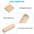 PATIKIL 3/8 Wooden Dowel Pins, 200 Pcs M10x30mm Fluted Groove Hardwood Pegs