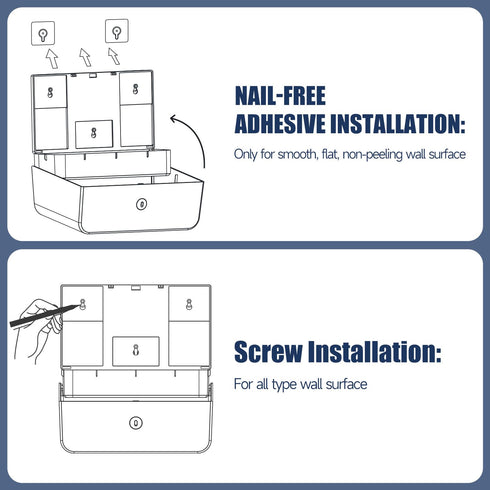 10"x3.1" 200 AIKE Wall Mount Paper Towel Dispenser, Fit Multifold Paper Towel Folded Size or Smaller, Sheets Capacity