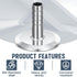 4 Pcs 1.5" Tri Clamp to 0.5" Hose Barbed Adapter 304 Stainless Steel Sanitary Hose Barb Pipe Fitting for Plumbing