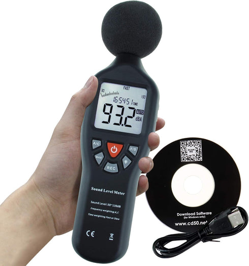Decibel Meter Sound Level Meter with Data Logging High Accuracy dB SPL Meter with LCD Backlight Real-time Display
