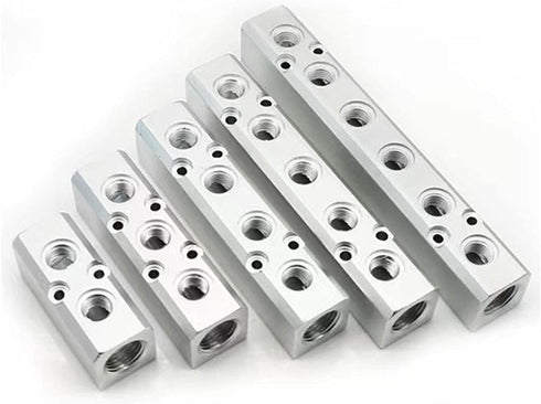 3 Way Pneumatic Manifold Air Distribution Block, G1/2 Supply Port, G1/4-Inch Output Port, Aluminum Alloy by Still Awake