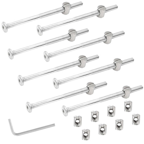 Biaungdo 12 Pcs M6 x 100mm Bunk Bed Bolts, Hex Drive Socket Furniture