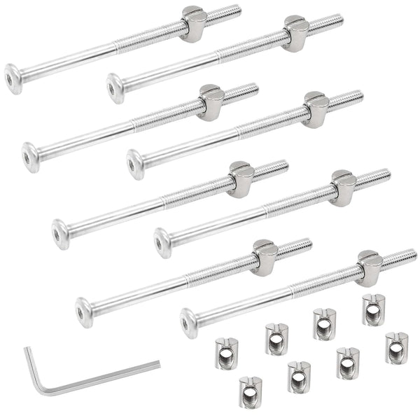 Biaungdo 12 Pcs M6 x 100mm Bunk Bed Bolts, Hex Drive Socket Furniture