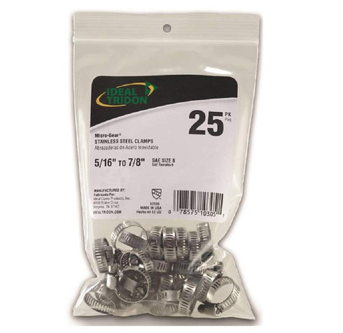 Ideal 6260650 Stainless Steel Hose Clamps, No Size, Nickel