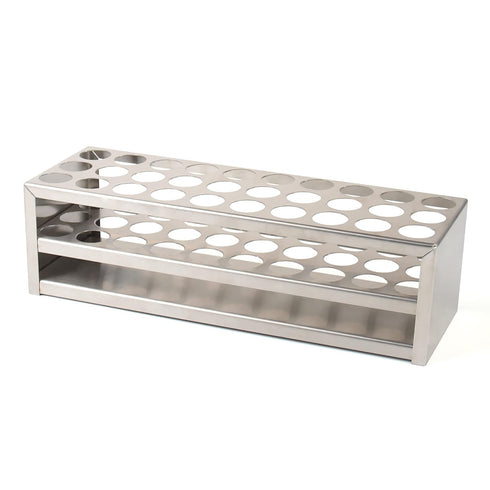 Test Tube Rack, 30 Holes Stainless Steel Test Tube Holder, Suitable for Tubes of Dia.=21mm