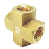 Nigo Industrial Co. Forged Brass Pipe Fitting, 4-Way Tee, Female Pipe (1, 1/8" x 1/8" x 1/8" x 1/8" NPT)