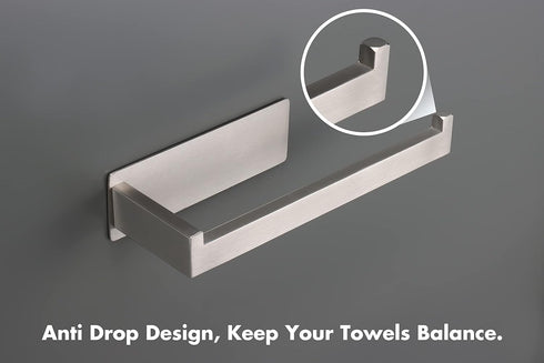 SUS304 9 Hand Towel Holder, Strong Self Adhesive Hand Towel Ring, Thicken Stainless Steel Hand Towel Bar/Rack, No