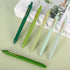 Whaline 12Pcs Retractable Black Ink Gel Pens, 0.5mm Fine Point Gradient Green Writing Pens Set for School Office