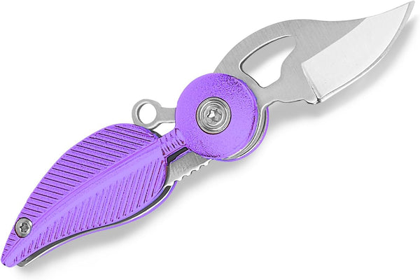 Mini Pocket Knife, Stylish Tool for Young and Practical, Blade Length: 1.15 inches, Purple