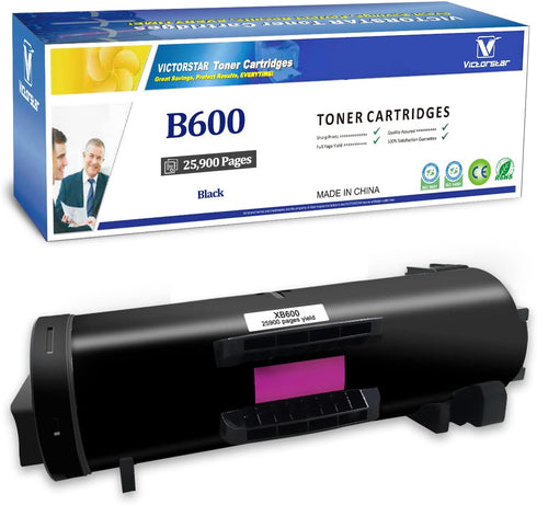 VICTORSTAR Remanufactured Toner Cartridge B600 B605 B610 B615 Black, High Capacity (25,900 Pages for Xerox Versalink)
