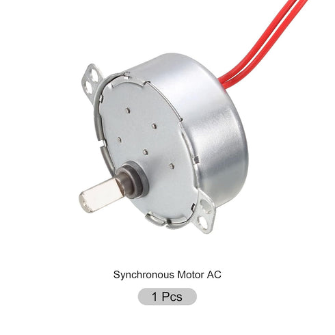Synchronous Gear Motor, AC 24V, 1.4-1.7RPM 50-60Hz D Shaft CCW/CW, 4W Electric Motor for Turntable