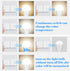 A19 3-Color LED Light Bulbs, Color Changing Light Bulb, 9W (60 Watt Equivalent), 800 Lumens, E26 Base, 4 Pack