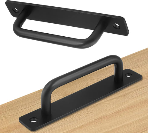 2 Pack Barn Door Pulls 5 inch Garage Handles Long Base Handle Pull for Shed, Gate with Mounting Screws(128mm,2 Pack) by Cionyce