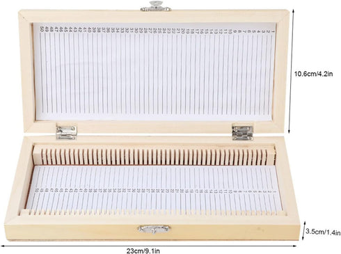Microscope Slide Box, Large-Capacity Wooden Storage Box for Biological Slide Collection