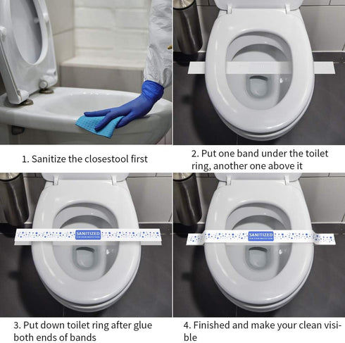 16-1/2" 1-1/2" 500 ESSENTIAL- Printed Toilet Seat Band Wide X Deepuse In Hotels and Motels (Case