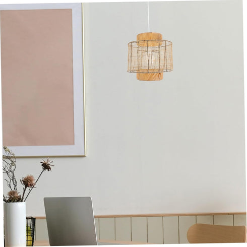 Cozy ABOOFAN Delicate Rustic Hanging Lamp Shade Easy Installation Natural Light Cover for Home Decor Floor Lamps Dining