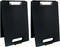 Dexas Clipcase Storage Clipboard with Handle, Set of Two - Black for Organizing Documents.