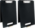 Dexas Clipcase Storage Clipboard with Handle, Set of Two - Black for Organizing Documents.