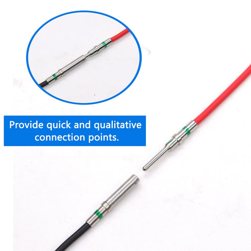 30 Pairs (60PCS) DT Pins Contact Size 16, DT Connector/Terminal Kit with 30PCS Male Pins and 30PCS Female Sockets