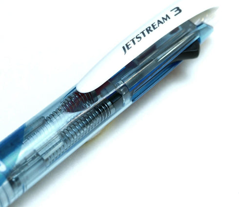 Uni Ballpoint Pen Jetstream, 3 Color Black, Red, Blue Ink, 0.7mm, Sky Blue (SXE340007.8)