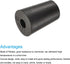 MECCANIXITY 5 Pieces Rubber Tapered Plug 13mm to 17mm with Hole Test Tubes Bungs Stopper Black for Lab Home