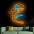Cowboy Shrimp Neon Sign, Western Cowboy Neon Light, Sea Animal Led Sign, Shrimp Wall Room Art Decor, Restaurant Kitchen